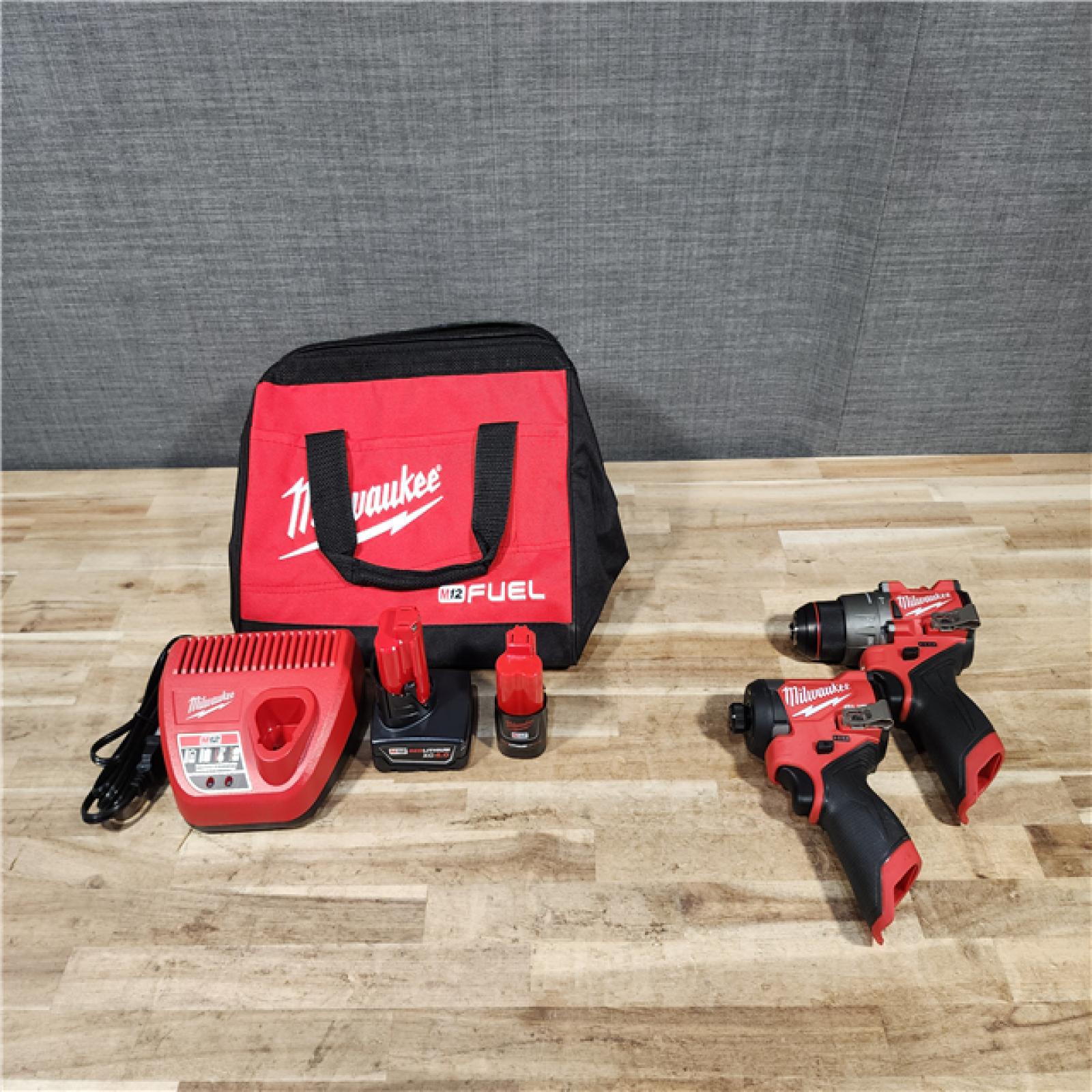 HOUSTON LOCATION - AS-IS (APPEARS LIKE NEW) Milwaukee FUEL 12-Volt Lithium-Ion Brushless Cordless Hammer Drill and Impact Driver Combo Kit