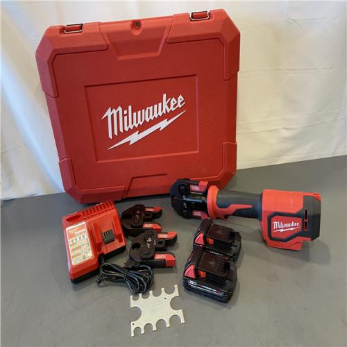 AS-IS - M18 18V Lithium-Ion Cordless Short Throw Press Tool Kit with 3 PEX Crimp Jaws (2) 2.0 Ah Batteries and Charger