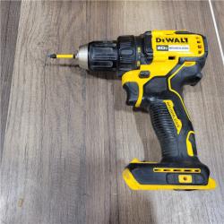 AS-IS DEWALT ATOMIC 20-Volt Lithium-Ion Cordless 1/2 in. Compact Hammer Drill with 3.0Ah Battery, Charger and Bag