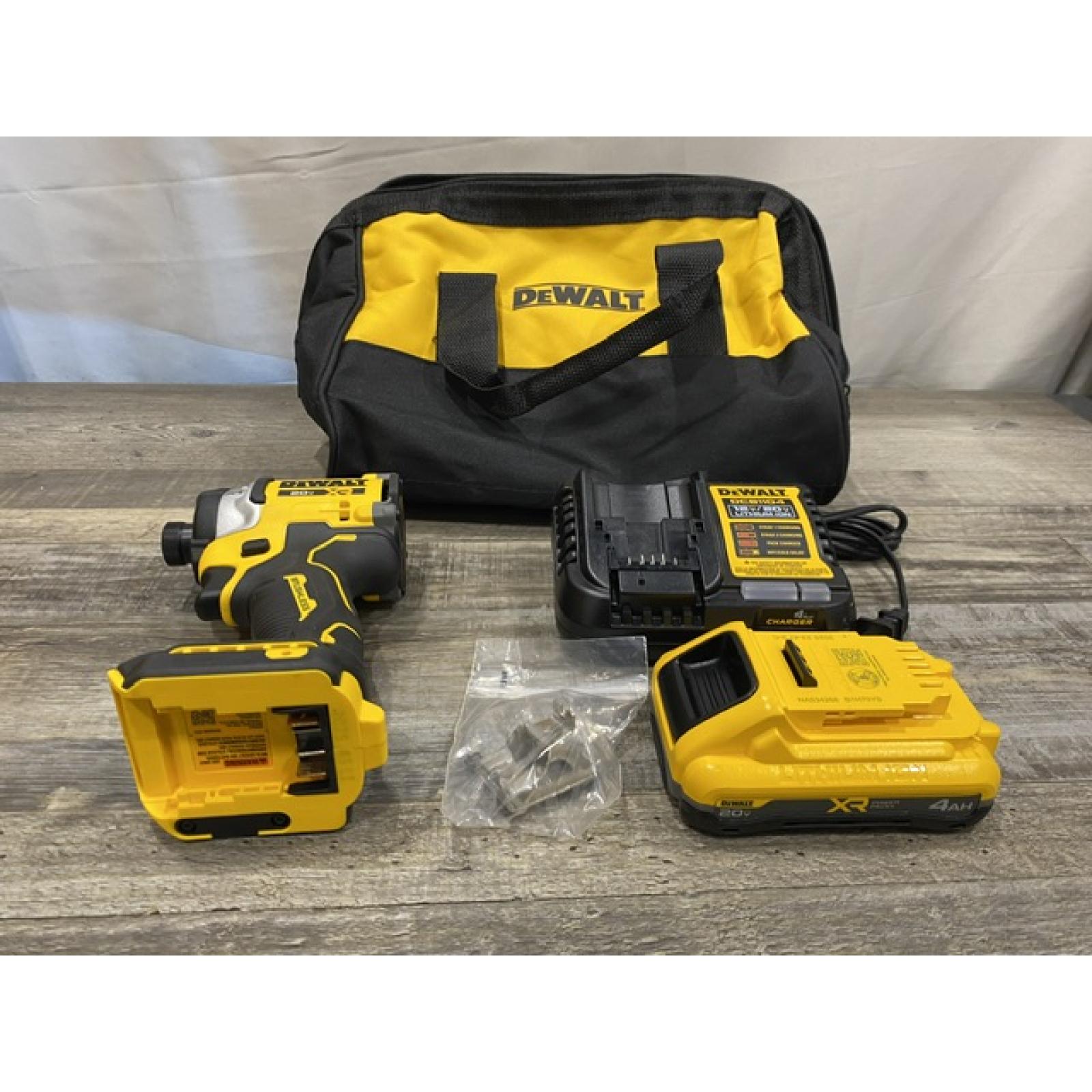 AS-IS DEWALT 20V MAX XR Lithium-Ion Brushless Cordless 3-Speed High Torque 1/4 in. Impact Driver Kit