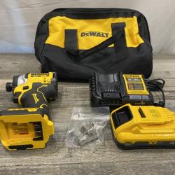 AS-IS DEWALT 20V MAX XR Lithium-Ion Brushless Cordless 3-Speed High Torque 1/4 in. Impact Driver Kit