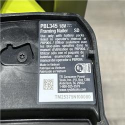 AS-IS RYOBI ONE+ HP 18V Brushless Cordless AirStrike 21° Framing Nailer (Tool Only)