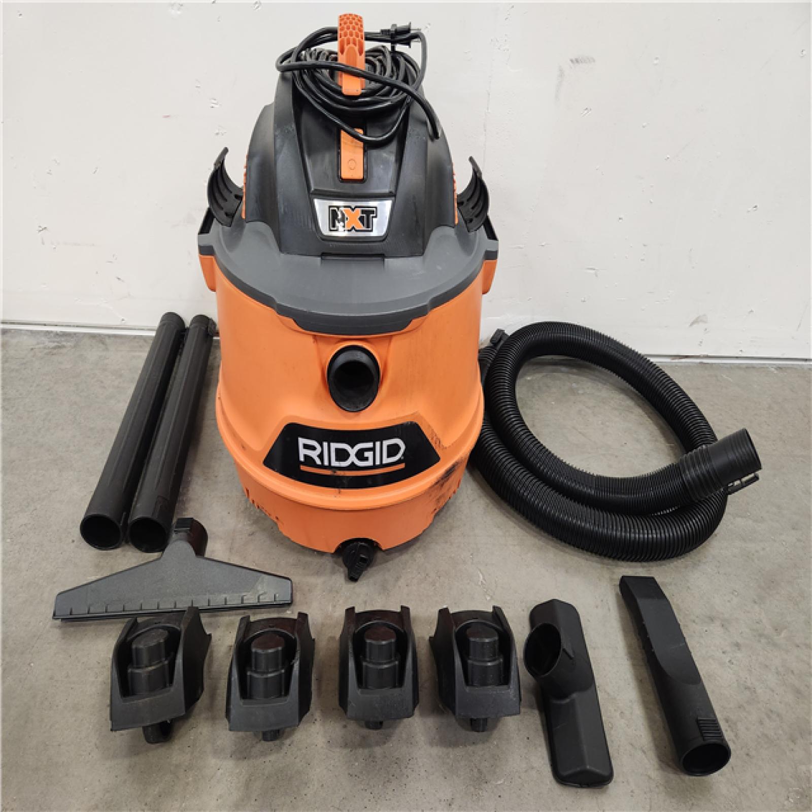 Phoenix Location LIKE NEW RIDGID 14 Gallon 6.0 Peak HP NXT Wet/Dry Shop Vacuum with Locking Hose and Accessories (No Filter)