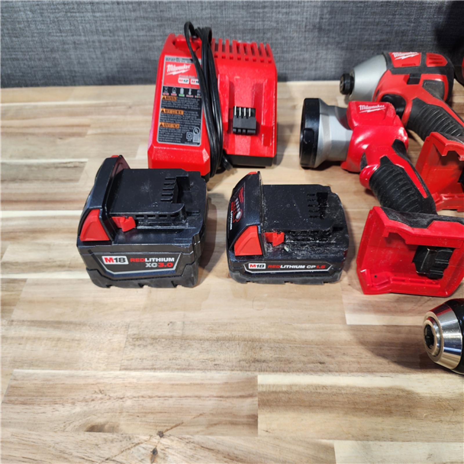 HOUSTON LOCATION - AS-IS M18 18-Volt Lithium-Ion Cordless Combo Kit 9-Tool with 2-Batteries, Charger and Tool Bag