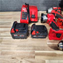 HOUSTON LOCATION - AS-IS M18 18-Volt Lithium-Ion Cordless Combo Kit 9-Tool with 2-Batteries, Charger and Tool Bag