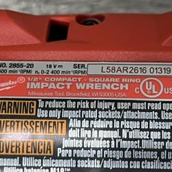 AS-IS Milwaukee FUEL GEN-3 18V Lithium-Ion Brushless Cordless 1/2 in. Compact Impact Wrench with Friction Ring (Tool-Only)