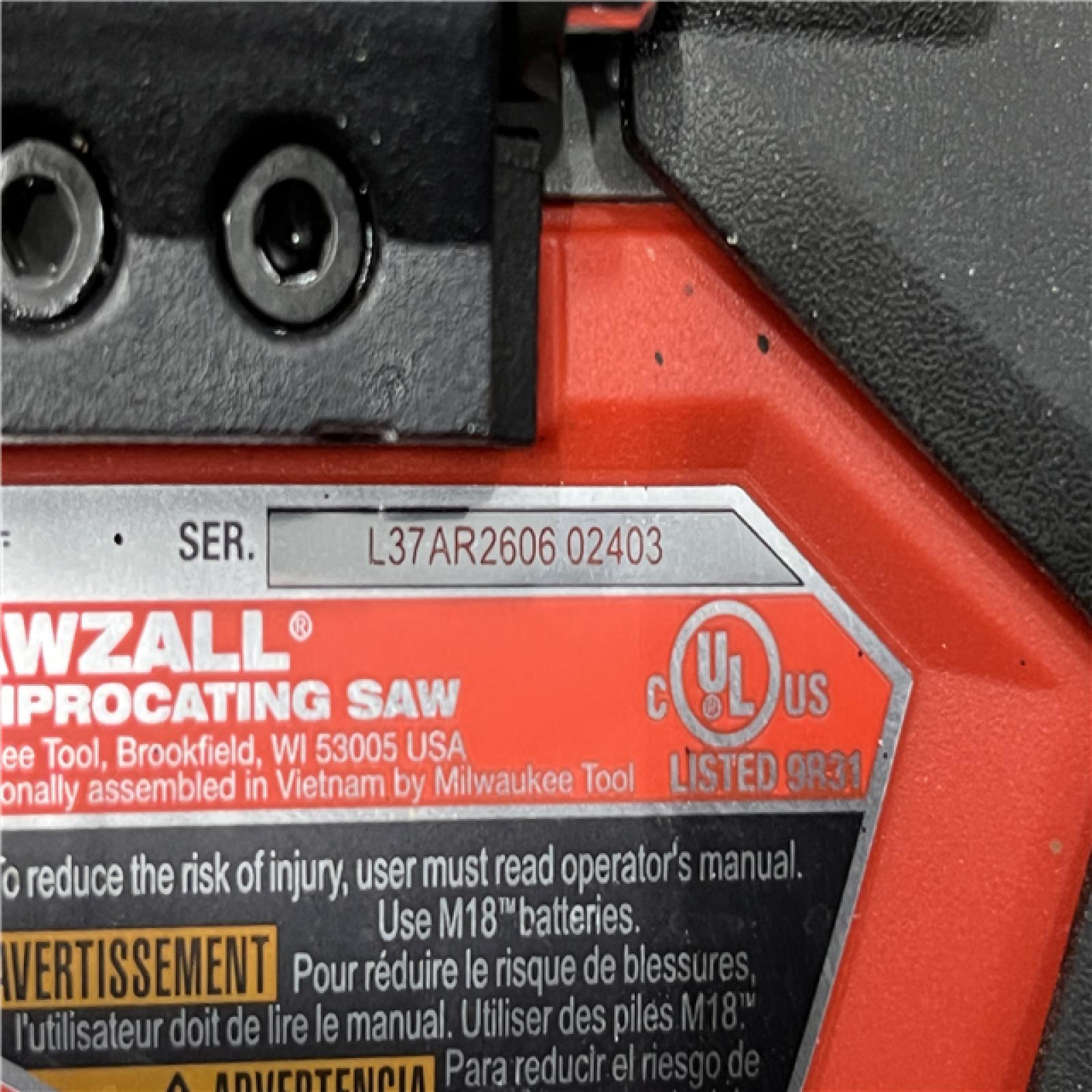 AS-IS Milwaukee FUEL GEN-2 18V Lithium-Ion Brushless Cordless SAWZALL Reciprocating Saw (Tool-Only)