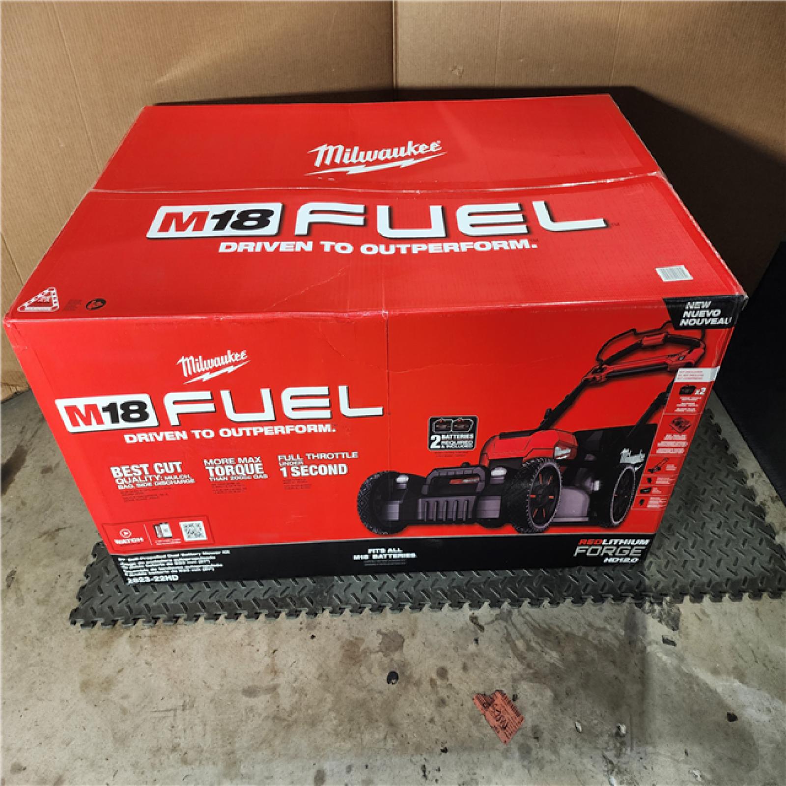 HOUSTON LOCATION - AS-IS (NEW) M18 FUEL Brushless Cordless 21 in. Walk Behind Dual Battery Self-Propelled Mower W/(2) Battery and Rapid Charger