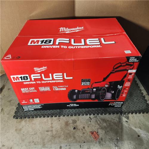 HOUSTON LOCATION - AS-IS (NEW) M18 FUEL Brushless Cordless 21 in. Walk Behind Dual Battery Self-Propelled Mower W/(2) Battery and Rapid Charger