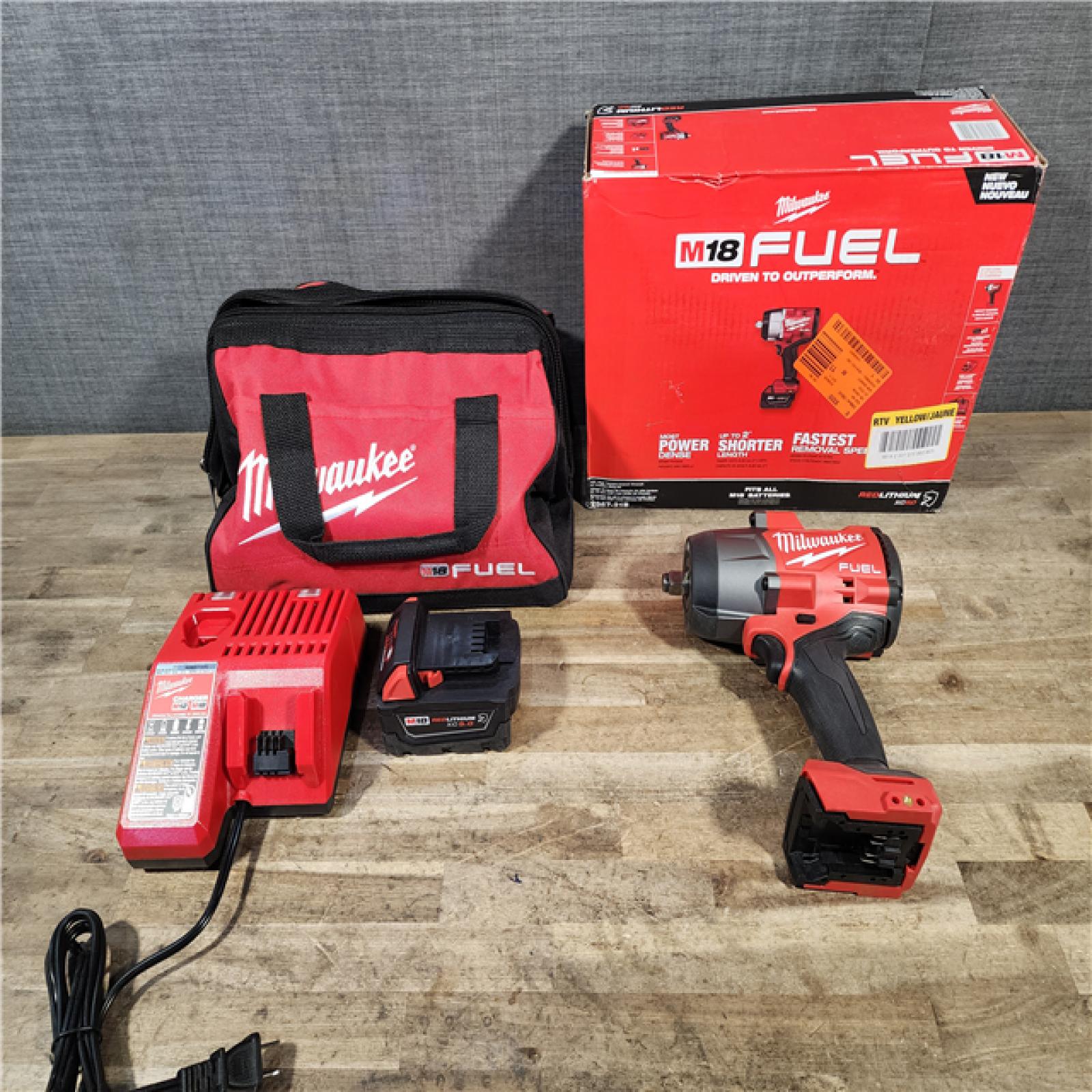 HOUSTON LOCATION - AS-IS Milwaukee FUEL 18V Lithium-Ion Brushless Cordless 1/2 in. Impact Wrench w/Friction Ring Kit