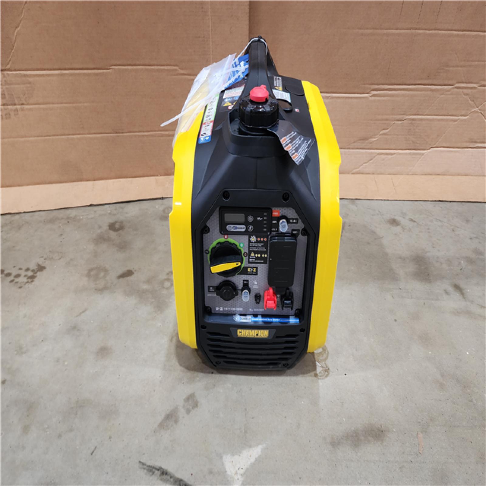 HOUSTON LOCATION - AS - IS CHAMPION 2500/1850-Watt Recoil Start Gasoline/Propane Powered Dual Fuel Inverter Generator with Quiet Technology and CO Shield