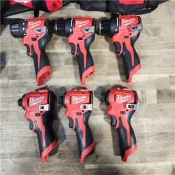 HOUSTON LOCATION - AS-IS MILWAUKEE 6 TOOL COMBO KIT W/ (6) BATTERY & (3) CHARGER