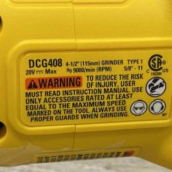 AS-IS DEWALT 20V MAX Cordless Brushless 4-1/2 in. Angle Grinder with Paddle Switch (Tool Only)