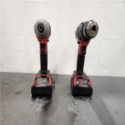 AS-IS- Milwaukee 18V Cordless Brushed 2-Tool Drill/Driver and Impact Driver Kit