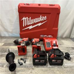 AS-IS Milwaukee FUEL 18V Lithium-Ion Brushless Cordless Hammer Drill and Impact Driver Combo Kit