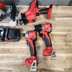 HOUSTON LOCATION - AS - IS Milwaukee 18-Volt Lithium-Ion Brushless Cordless (4-Tool) Combo Kit