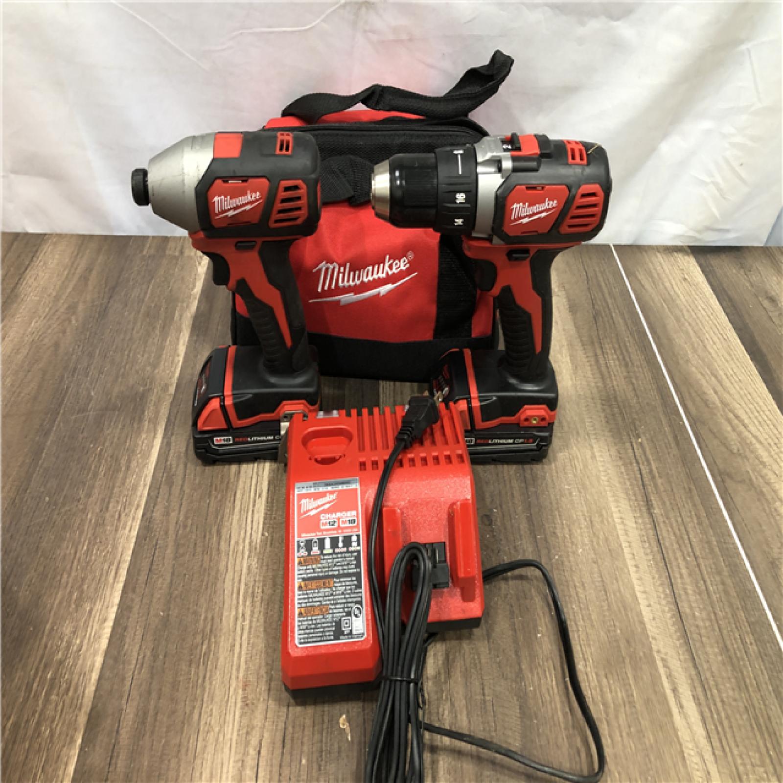 AS-IS Milwaukee 18V Lithium-Ion Cordless Drill Driver/Impact Driver Combo Kit