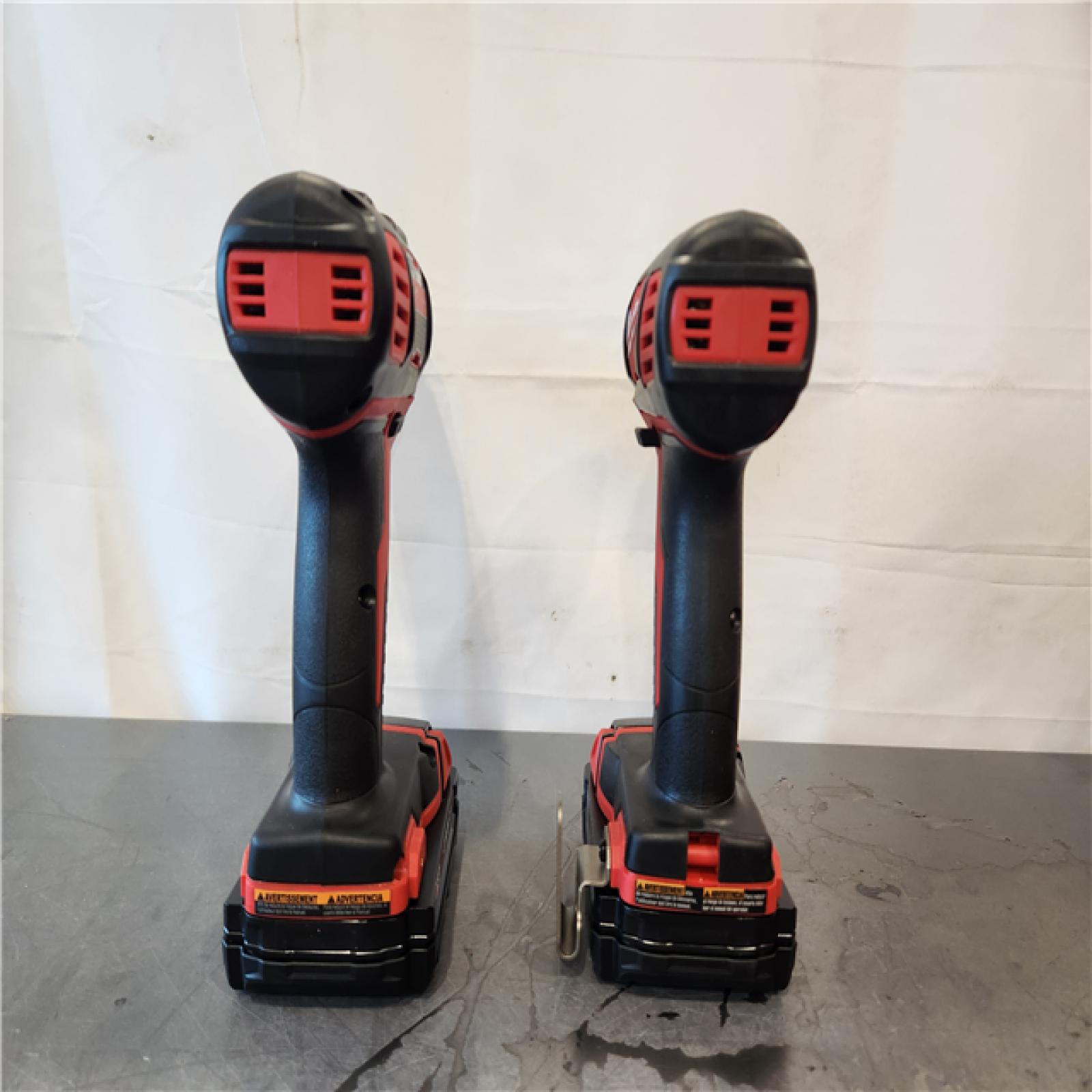 AS-IS- Milwaukee 18V Cordless Brushed 2-Tool Drill/Driver and Impact Driver Kit