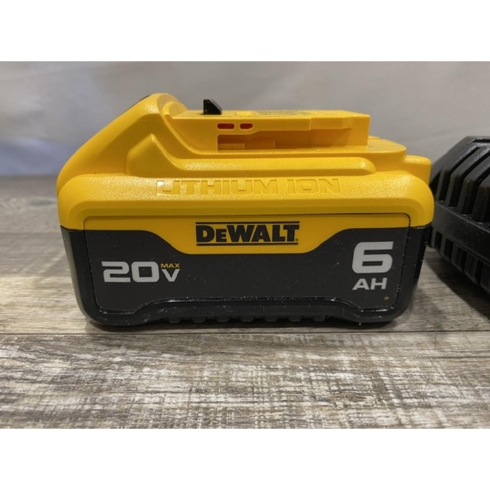 AS-IS DEWALT 20V MAX Lithium-Ion 6.0 Ah Battery and Charger