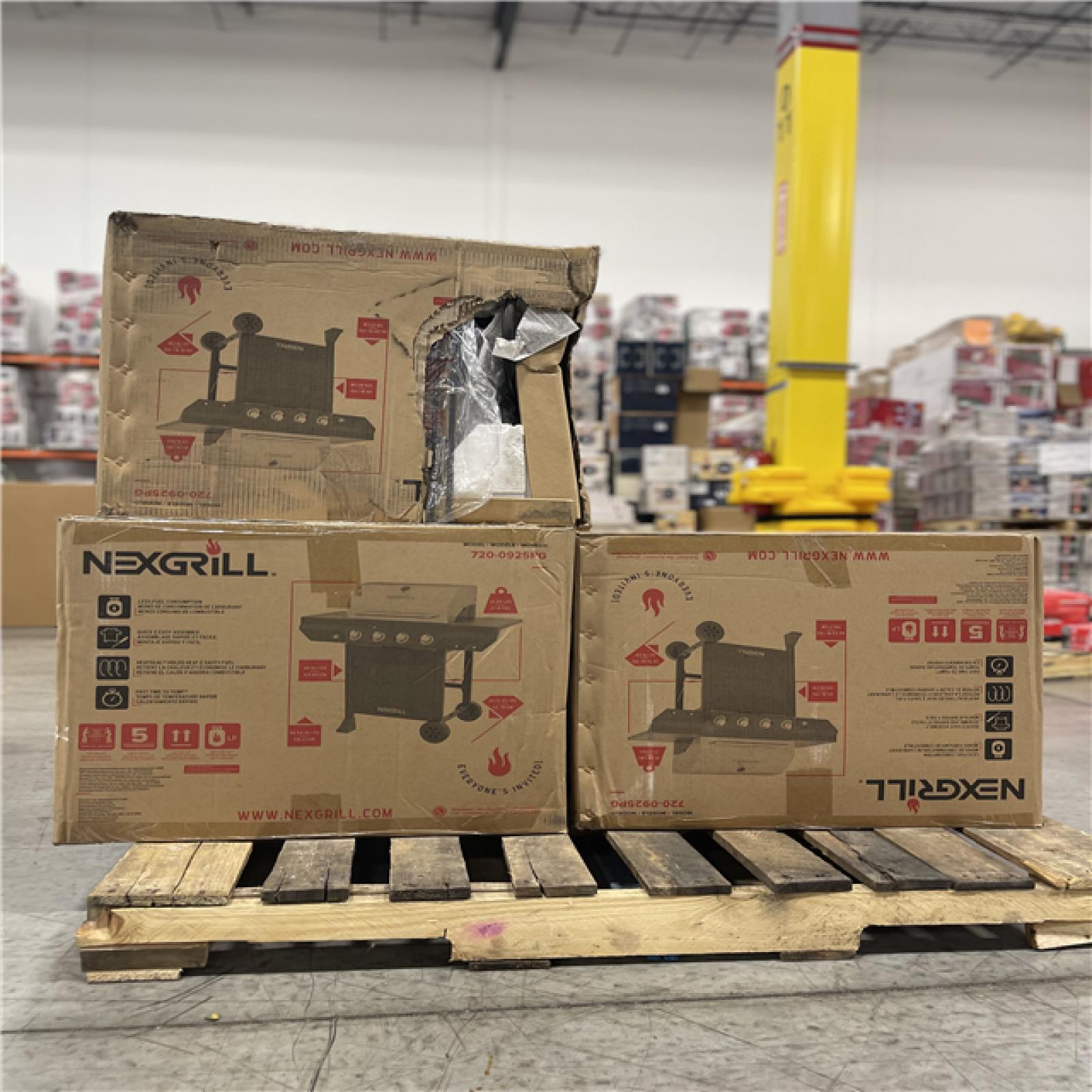 DALLAS LOCATION- Nexgrill 4-Burner Propane Gas Grill PALLET (3 UNITS)