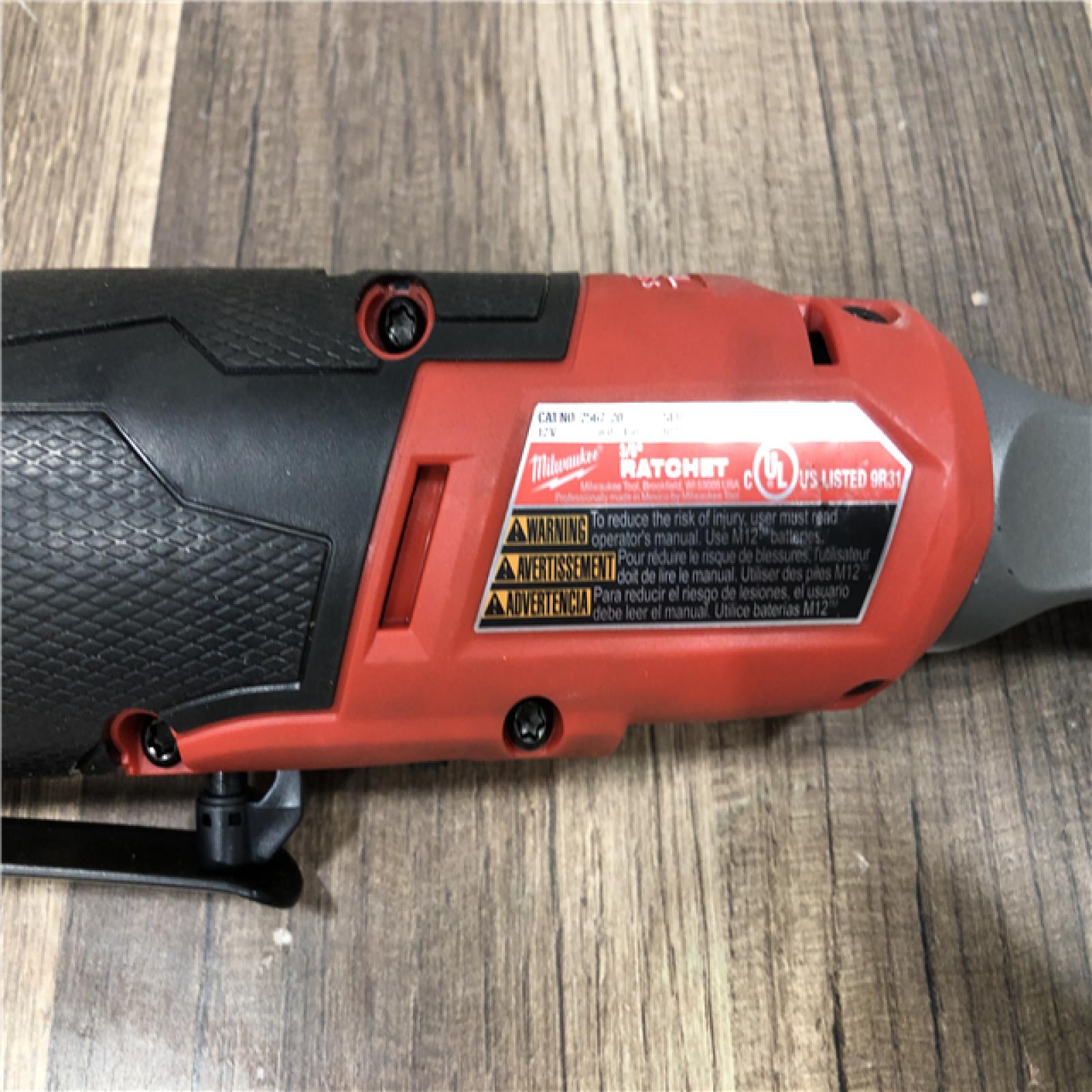 AS-IS Milwaukee FUEL 12-Volt Lithium-Ion Brushless Cordless High Speed 3/8 in. Ratchet (Tool-Only)
