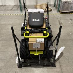 DALLAS LOCATION - RYOBI R1 80V HP Brushless Lithium Battery Cordless Electric 30 in. Riding Lawn Mower with 14 Ah Battery and Charger