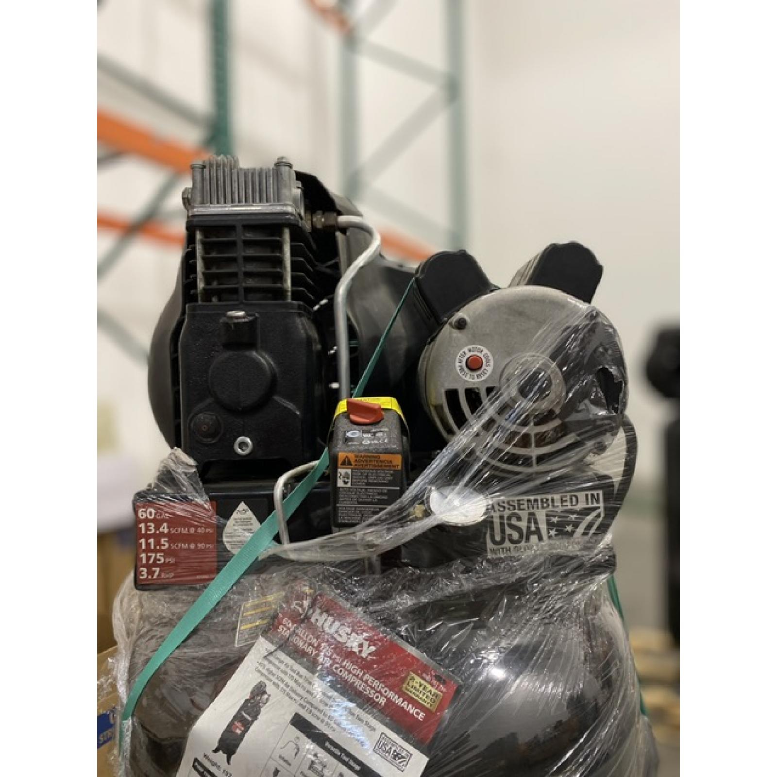 Dallas Location - As-Is Husky 60 Gal. 3.7 HP 175 PSI Electric Air Compressor