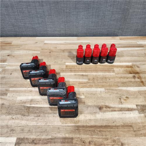 HOUSTON LOCATION - AS-IS MILWAUKEE BATTERY PACK QTY - 10