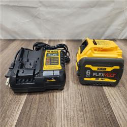 AS-IS DEWALT FLEXVOLT 20V/60V MAX Lithium-Ion 6.0Ah Battery Pack with 6 Amp Output Charger