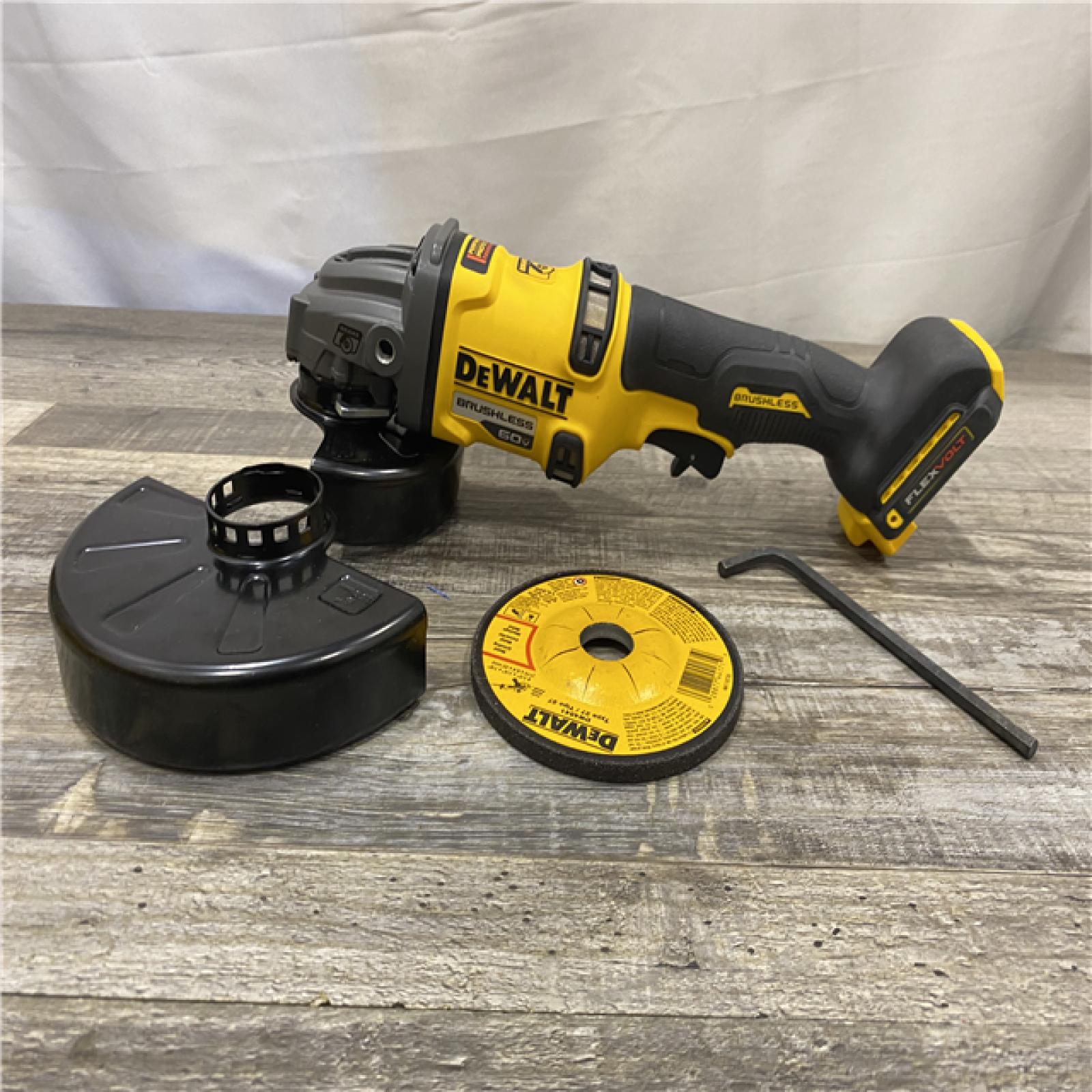 AS-IS DEWALT 60V MAX Cordless Brushless 4.5 in. to 6 in. Small Angle Grinder with Kickback Brake (Tool Only)