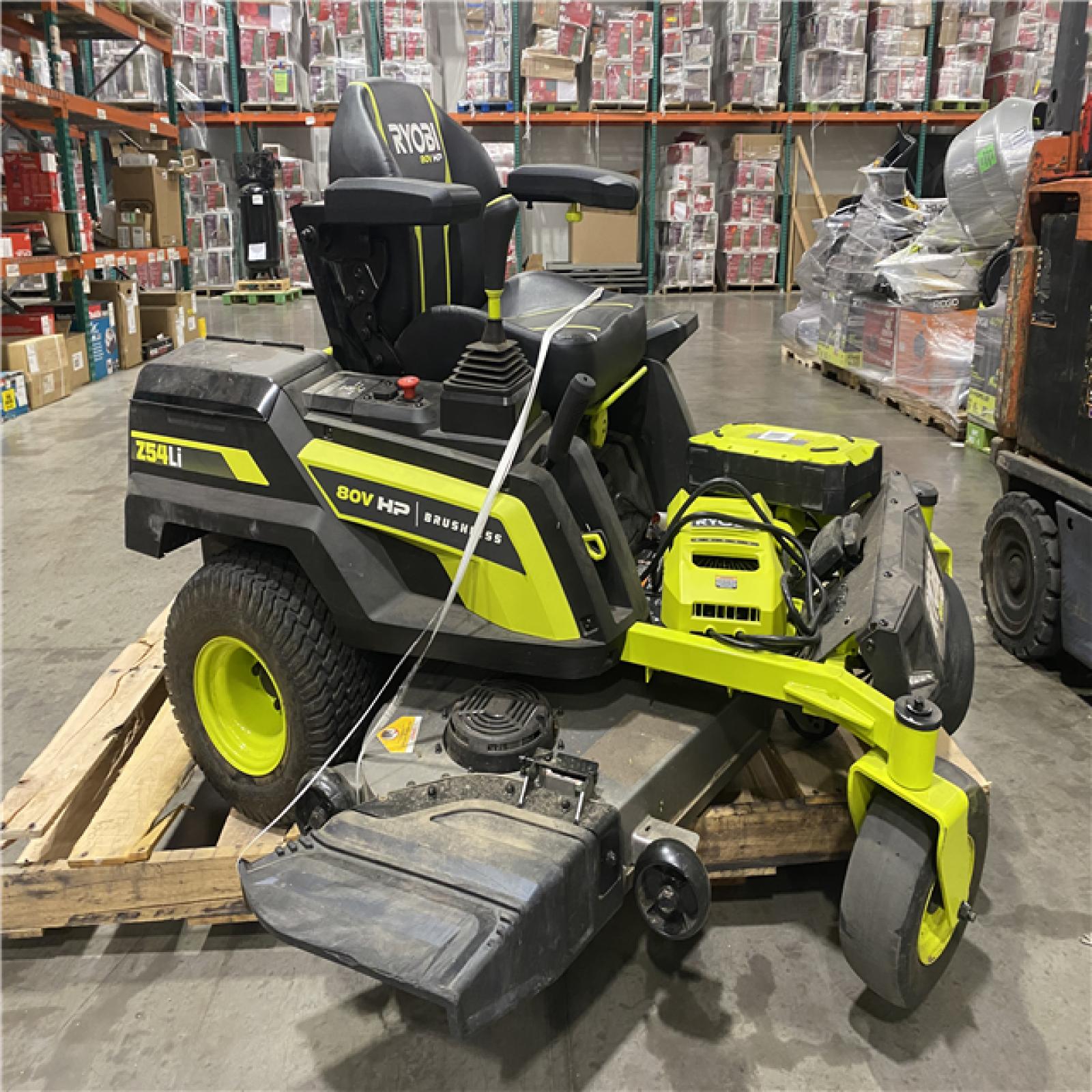 Dallas Location - As-Is RYOBI 80V HP Brushless 54 in. Battery Electric Cordless Zero Turn Riding Mower (1) 80V Batteries  and Charger