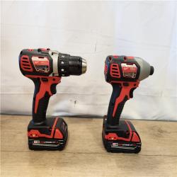 AS-IS- Milwaukee M18 Brushed Cordless (2-Tool) Drill/Driver and Impact Driver Kit