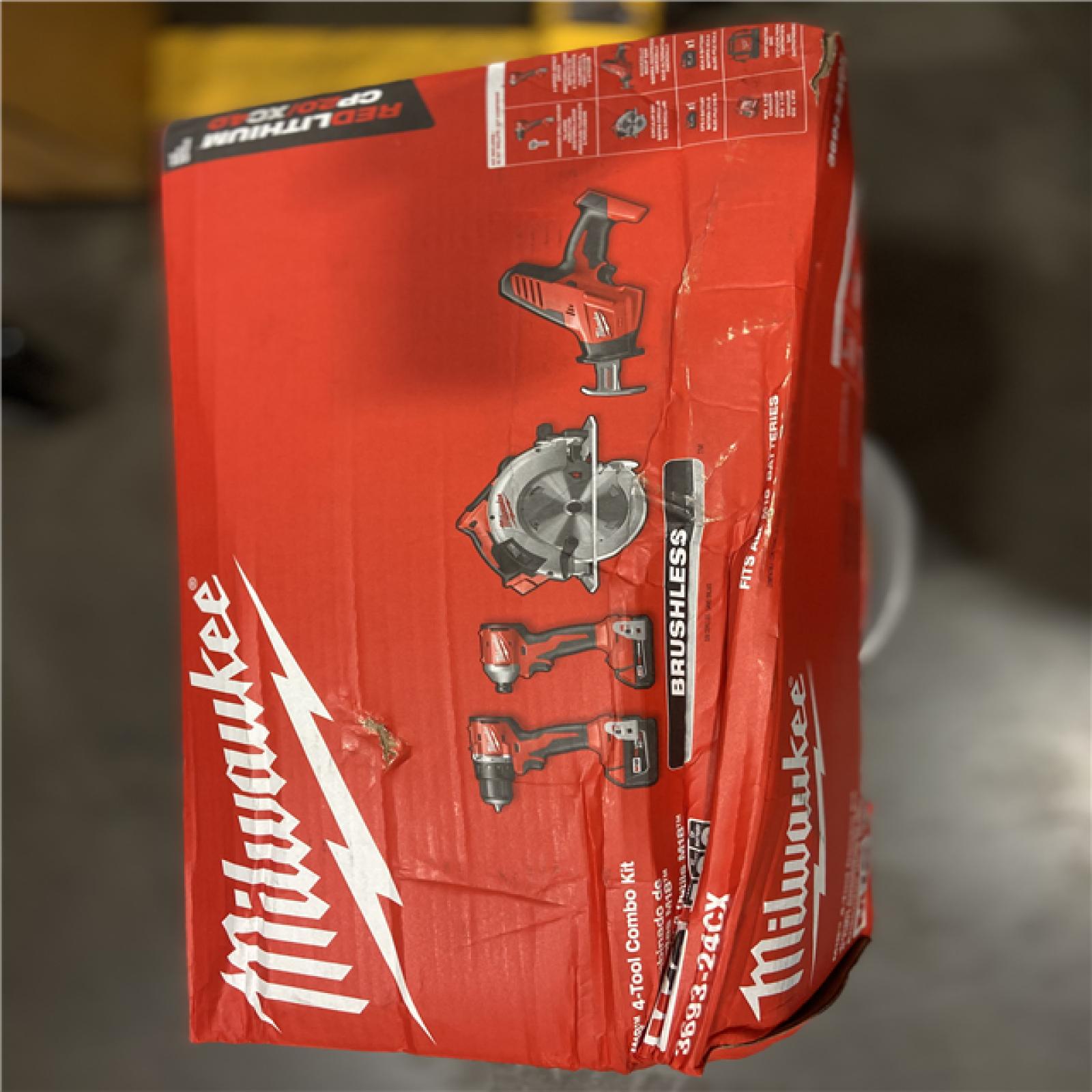 NEW! - Milwaukee M18 18-Volt Lithium-Ion Brushless Cordless Combo Kit (4-Tool) with 2-Batteries  1-Charger and Tool Bag