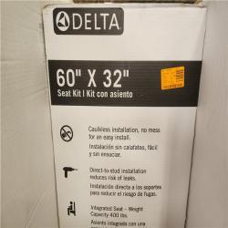 Phoenix Delta Classic 500 3-Piece Direct-to-Stud Alcove Shower Wall Surround in High Gloss White Complete Set (Walls  Base and Shower Seat)