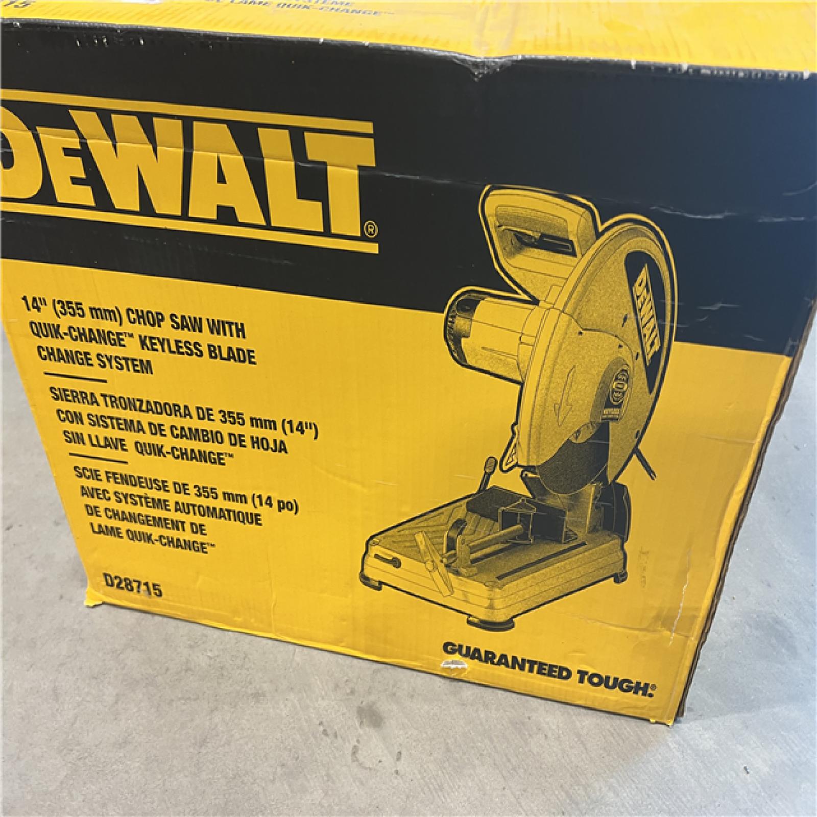 AS-IS DEWALT 15 Amp Corded 14 in. Cut-Off Chop Saw