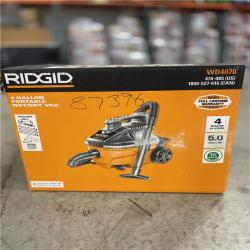 NEW! - RIDGID 4 Gal. 5.0 Peak HP Portable Shop Vacuum WD4070 Wet Dry Vac with Fine Dust Filter  14 ft. Locking Hose