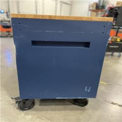 DALLAS LOCATION- AS-IS Husky Tool Storage Heavy Duty 84 in. W x 24 in. D Matte Blue Mobile Workbench Cabinet