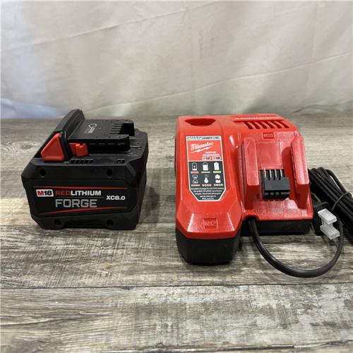 AS-IS Milwaukee 18-Volt Lithium-Ion REDLITHIUM FORGE Starter Kit with 8.0Ah Battery and Rapid Charger