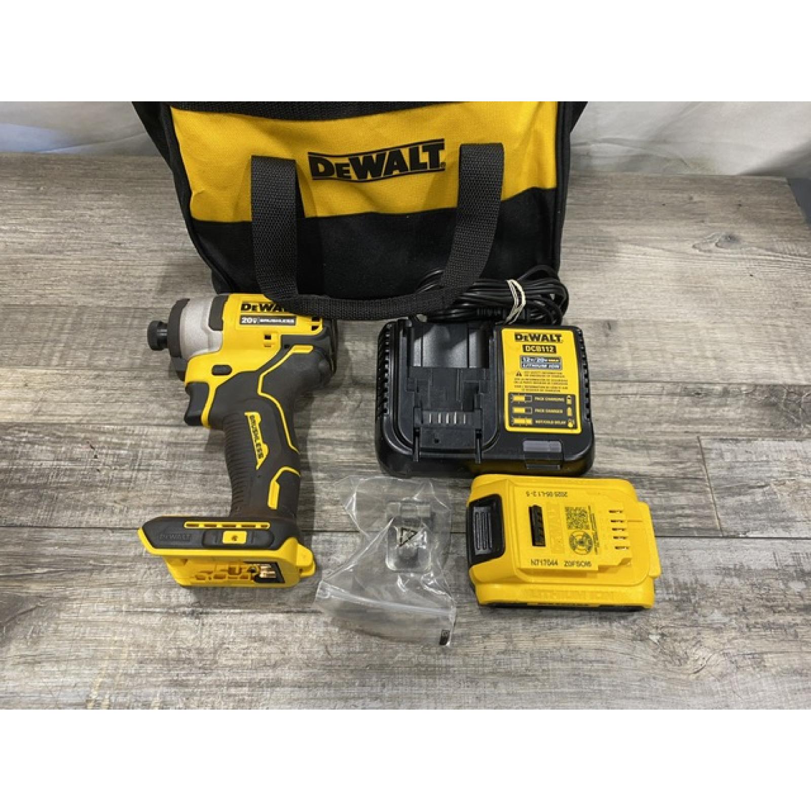AS-IS DEWALT Atomic 20V Max Lithium-Ion Brushless Cordless Compact 1/4 in. Impact Driver Kit