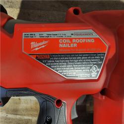HOUSTON LOCATION - AS-IS (APPEARS LIKE NEW) Milwaukee M18 FUEL Coil Roofing Nailer (TOOL ONLY)