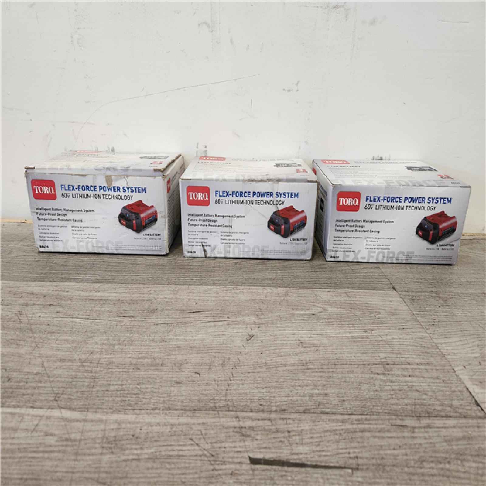 Phoenix Location NEW Toro 60V MAX* Flex-Force 2.5Ah Lithium-Ion Battery (3 Pack)