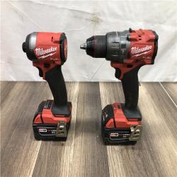 AS-IS Milwaukee FUEL 18V Lithium-Ion Brushless Cordless Hammer Drill and Impact Driver Combo Kit
