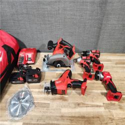 HOUSTON LOCATION - AS-IS (APPEARS LIKE NEW) Milwaukee 18V Lithium-Ion Cordless (5-Tool) Combo Kit