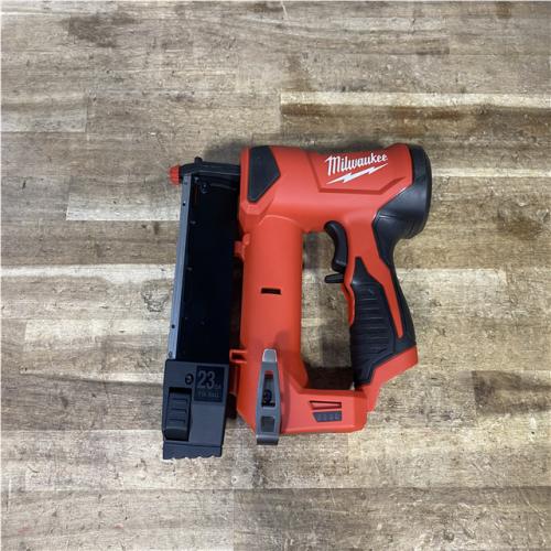 Houston Location AS-IS Milwaukee M12 12-Volt 23-Gauge Lithium-Ion Cordless Pin Nailer (Tool-Only)