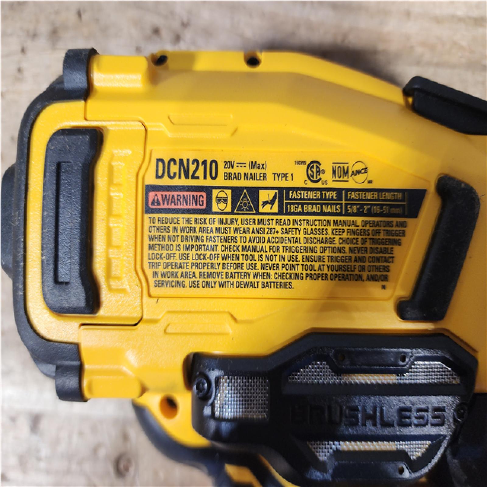 HOUSTON LOCATION - AS - IS DEWALT 20V MAX XR 18 Gauge Cordless Brad Nailer (Tool Only)