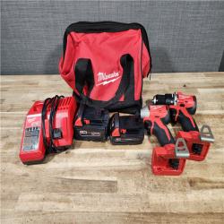 HOUSTON LOCATION - AS - IS Milwaukee 2 Tool Combo Kit W/ (2) Battery & Charger