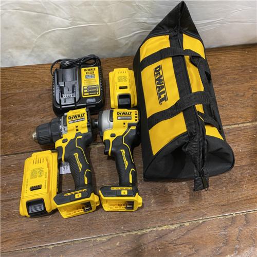 AS-IS DEWALT ATOMIC 20-Volt MAX Lithium-Ion Cordless Combo Kit (2-Tool) with (2) 2.0Ah Batteries, Charger and Bag