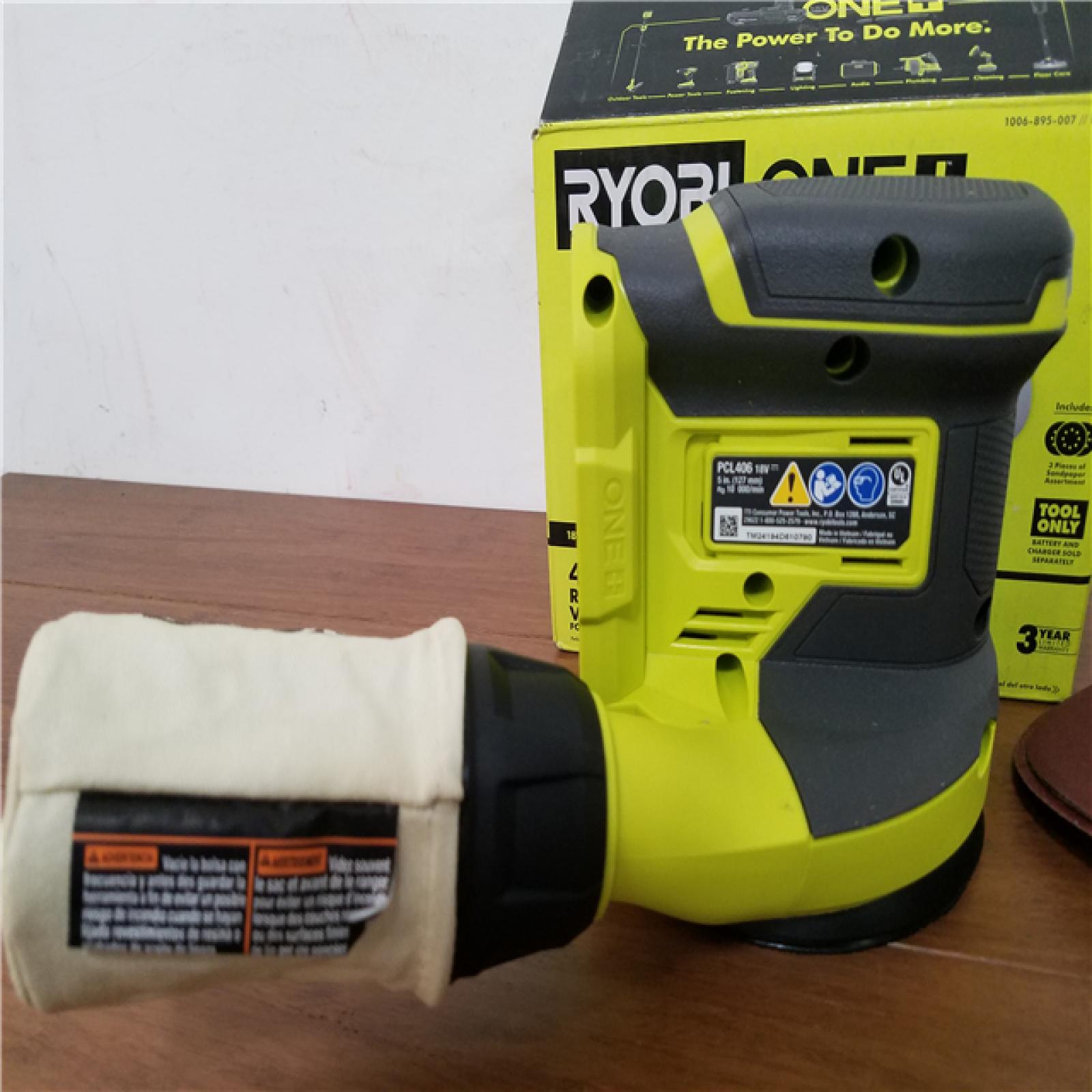 California NEW Ryobi One+ 18V 5 Random Orbit Sander (Tool Only)