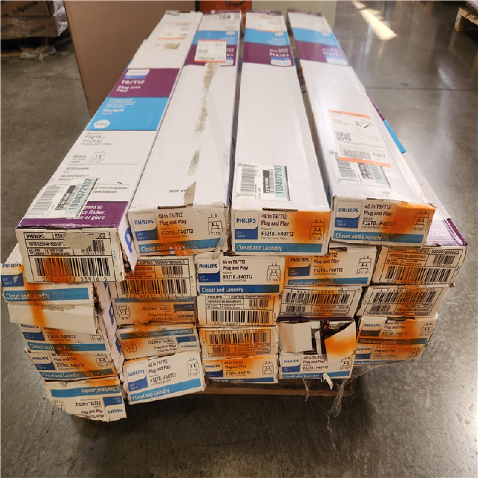 Phoenix Philips 32W T8/40W T12 Equivalent 4 ft. Type A Linear Universal Fit Daylight LED Tube Light Bulb (5000K) (2-Pack) Pallet of 24