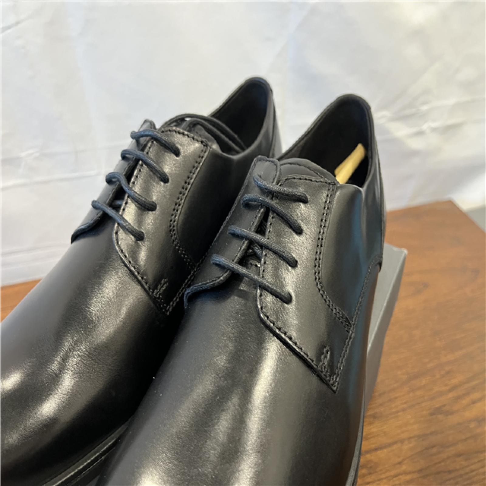 NEW! ECCO Queenstown Plain-toe Derby Leather Shoe - Black - SZ 9